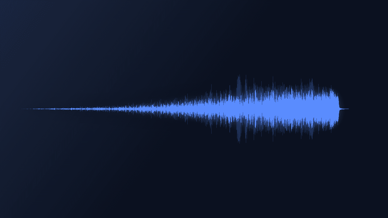 Waveform of Dark Tension Riser showing a long crescendo ending in a hard cut