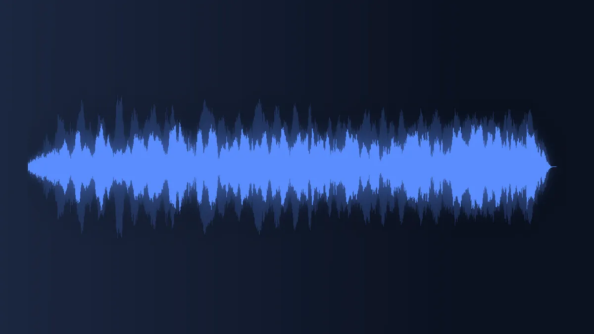 Waveform of Intense Cinematic Tension showing a dense, near full-level track with a pulsing rhythm