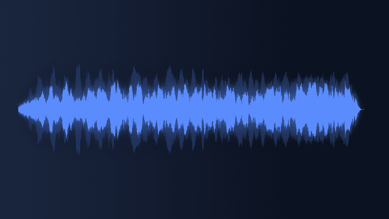 Waveform of Intense Cinematic Tension showing a dense, near full-level track with a pulsing rhythm