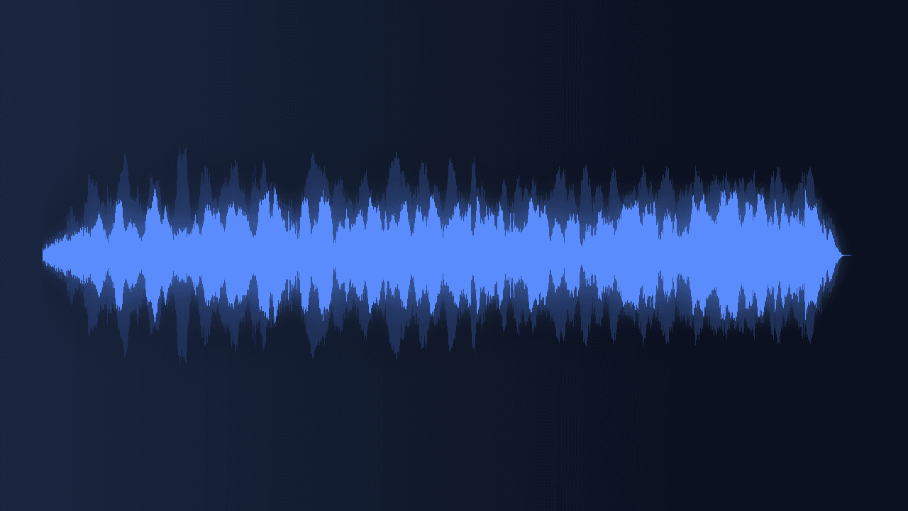 Waveform of Intense Cinematic Tension showing a dense, near full-level track with a pulsing rhythm