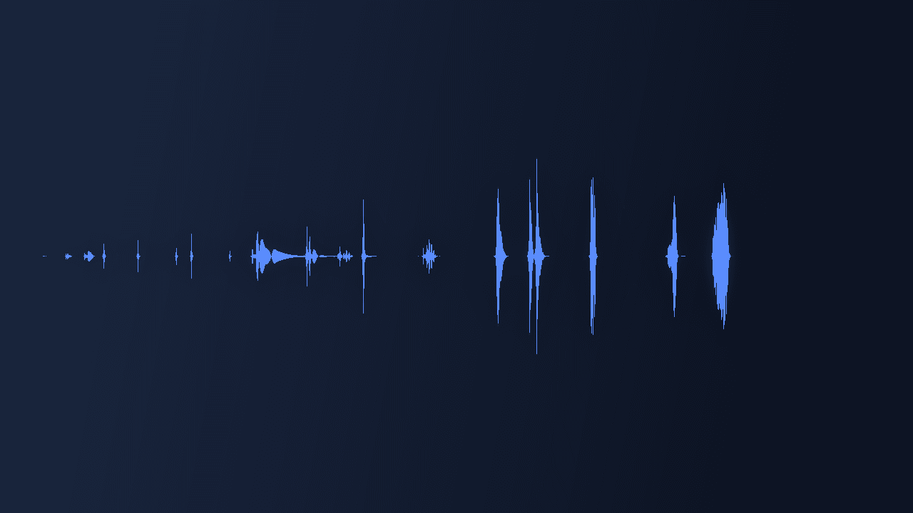 Waveform of the Pop & Click Pack showing a run of short pop and click transients
