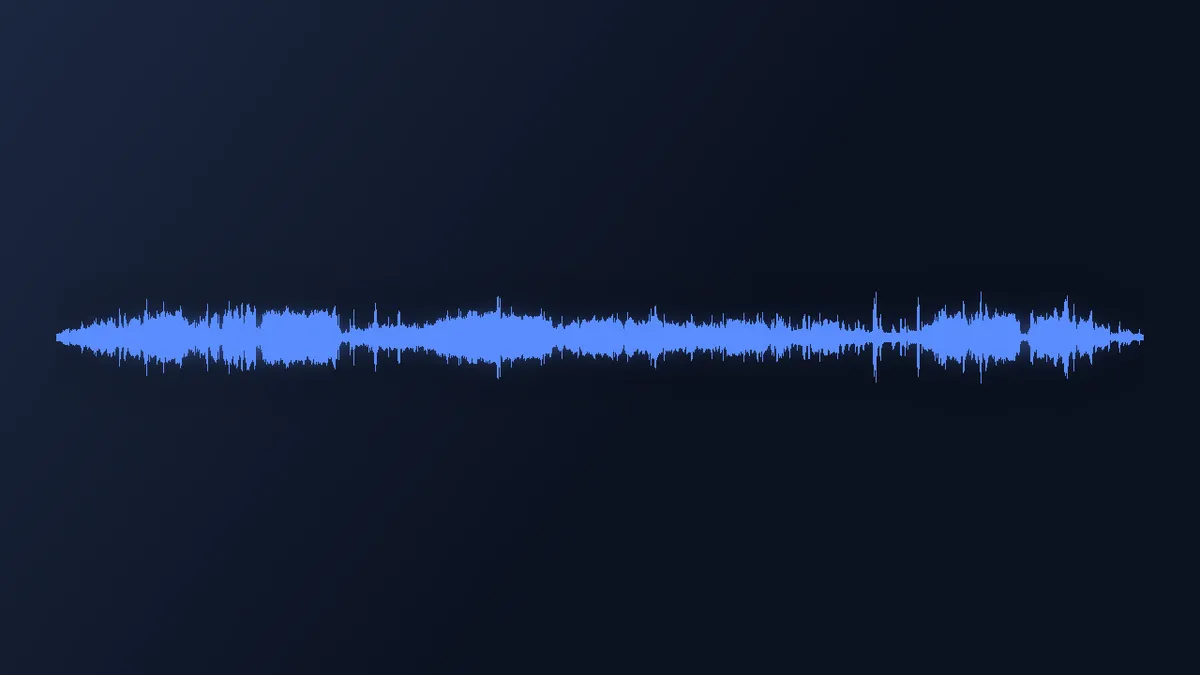 Waveform of Vintage Radio Tuning showing an even static bed with scattered tuning transients