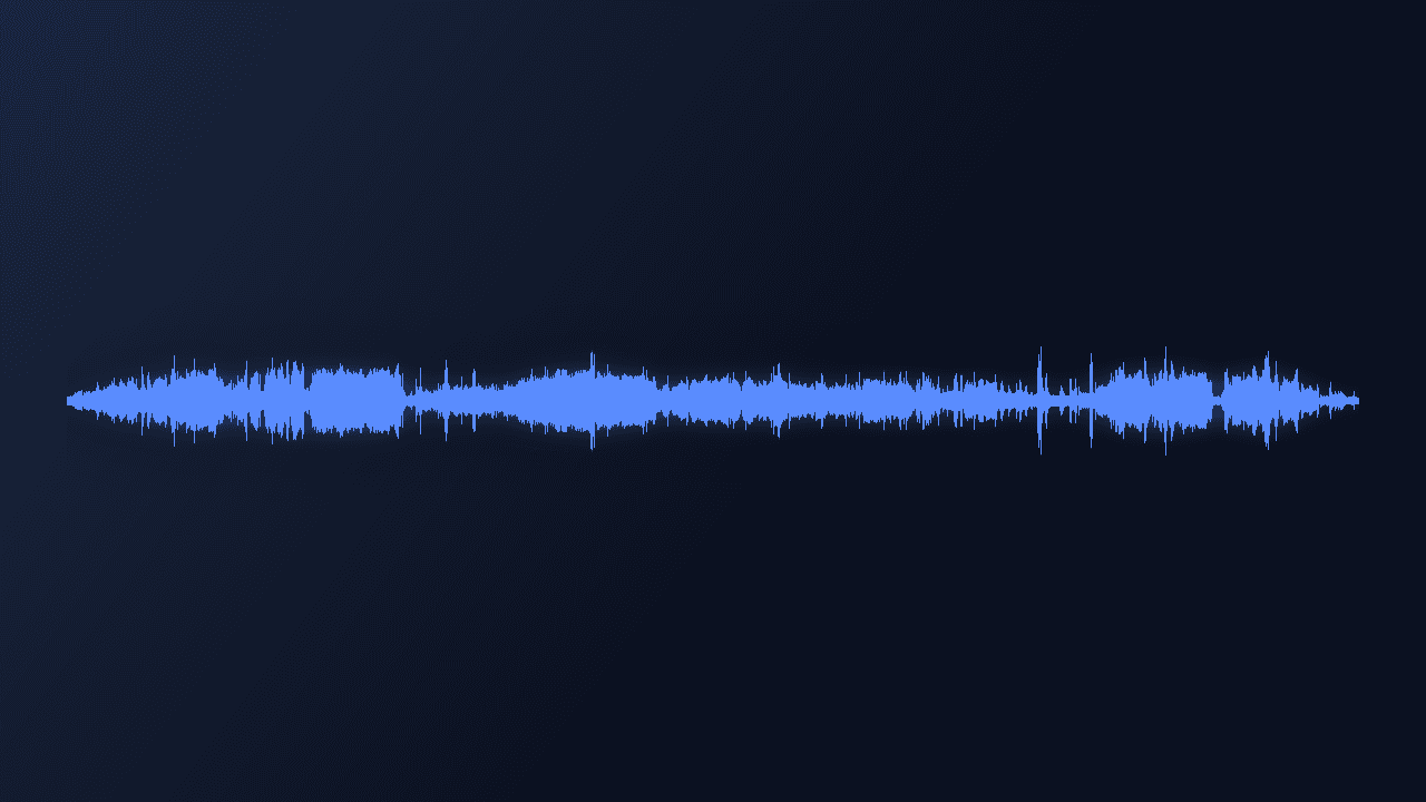 Waveform of Vintage Radio Tuning showing an even static bed with scattered tuning transients