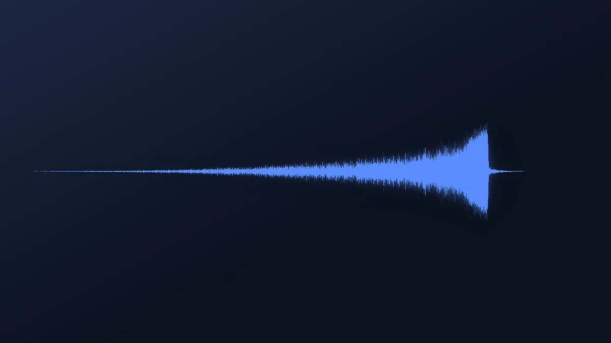 Waveform of Slow Build Tension Riser showing a low run that steepens sharply at the end