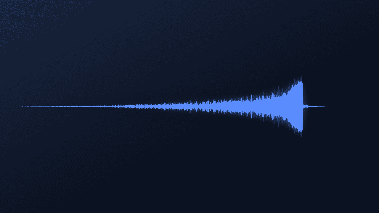 Waveform of Slow Build Tension Riser showing a low run that steepens sharply at the end