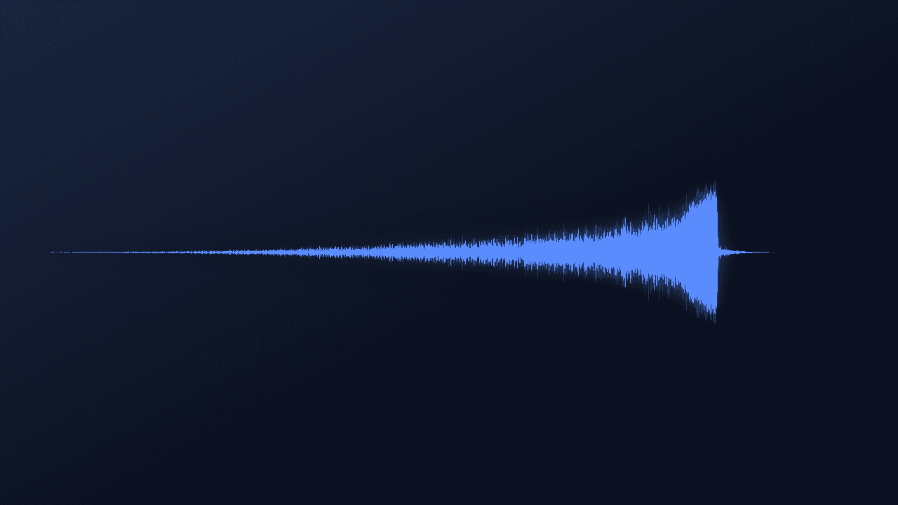 Waveform of Slow Build Tension Riser showing a low run that steepens sharply at the end