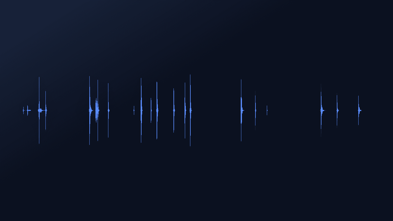 Waveform of Pop and Click Sounds Vol. 4 showing dense clusters of click transients